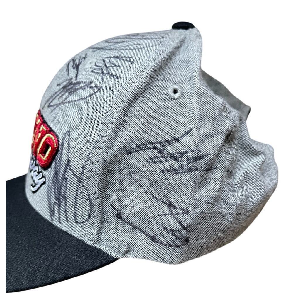 Pocono Raceway Multi Autographed Nascar Racing Trucker Snapback Hat Cap - Picture 4 of 9